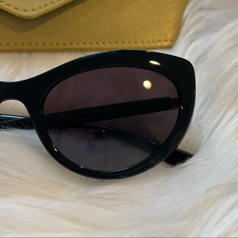 Dolce & Gabbana #6124 Black/ Light Grey Ombré lens Cat Eye Sunglasses - Picture 5 of 16